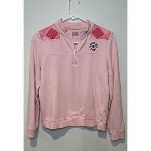 Vineyard Vines Kentucky Derby Girls Large Pink 2018 1/4 Zip Sweatshirt‎ Pullover